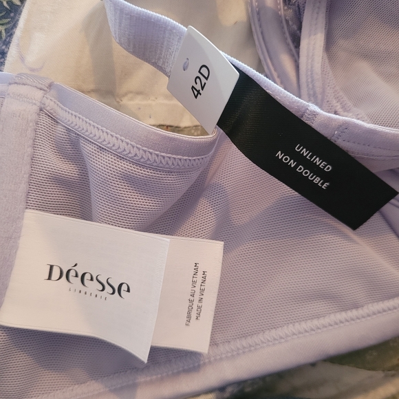 Deesse Lavender Lace Bra 42D - Picture 4 of 4